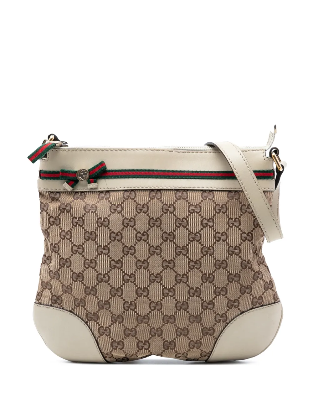 Gucci Pre-Owned 2016-2025 GG Canvas Web Mayfair crossbody bag - Marrone