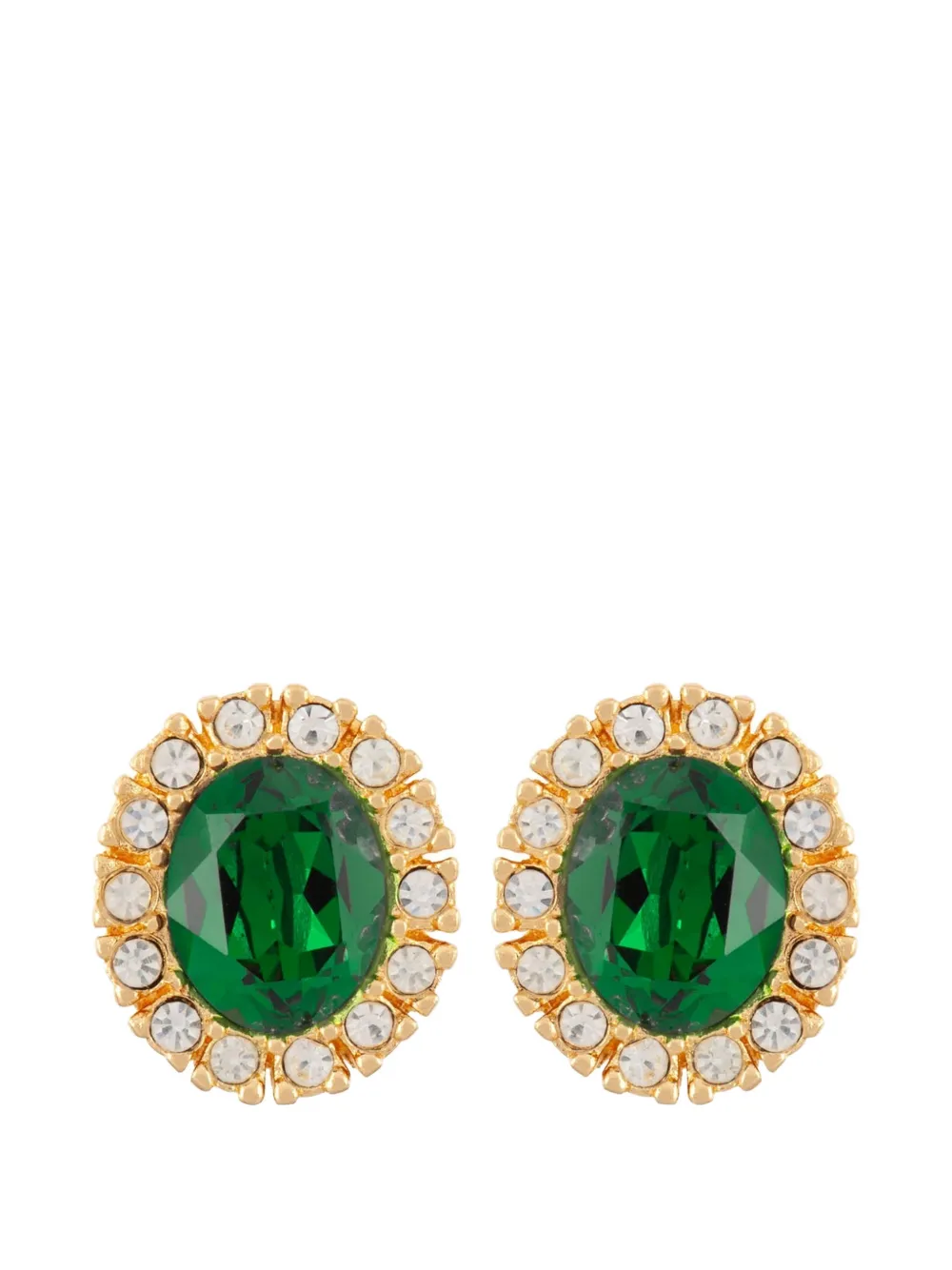 Christian Dior Pre-Owned 1980s clip-on earrings - Verde