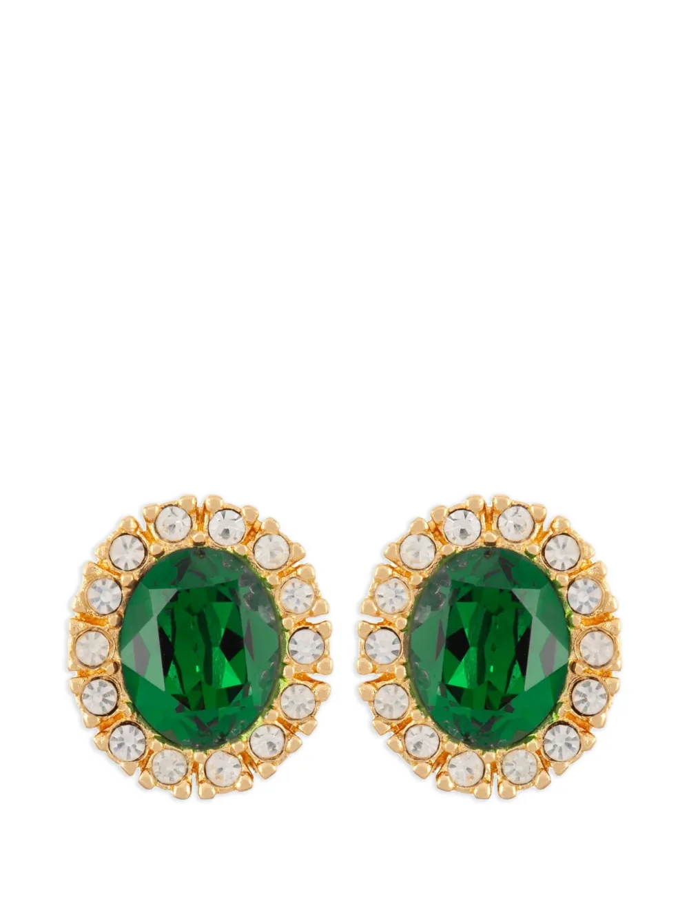 Christian Dior Pre-Owned 1980s clip-on earrings - Green