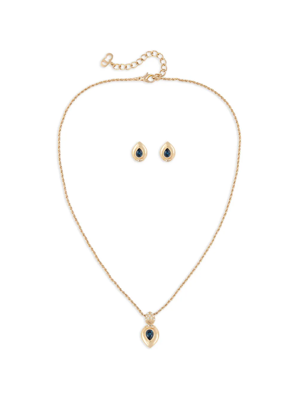 Christian Dior Pre-Owned eardrop earring necklace set - Oro