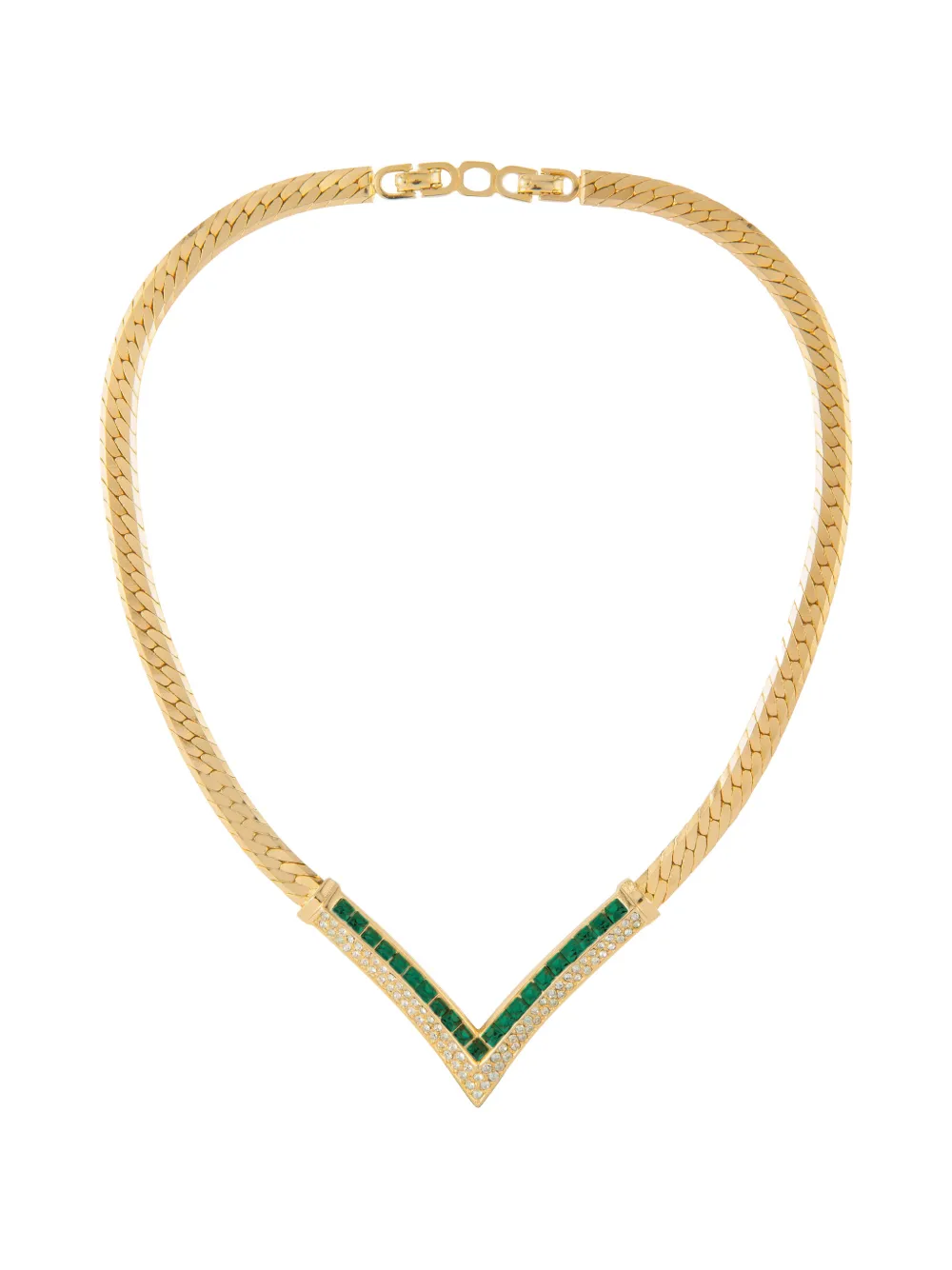 Christian Dior Pre-Owned 1980s V-shaped necklace - Oro