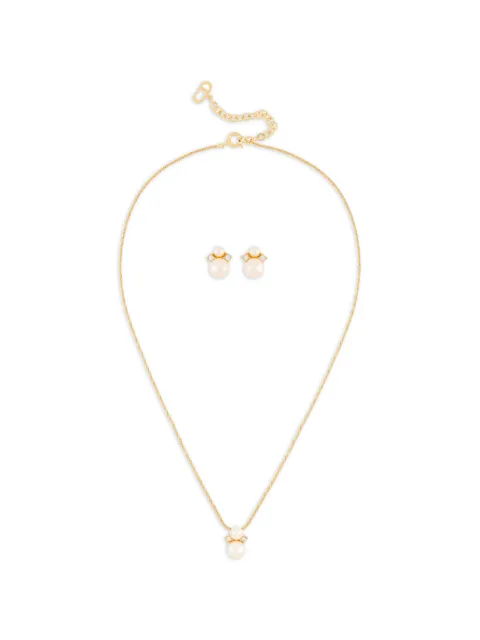 Christian Dior Pre-Owned 1980s pearl necklace and earring set