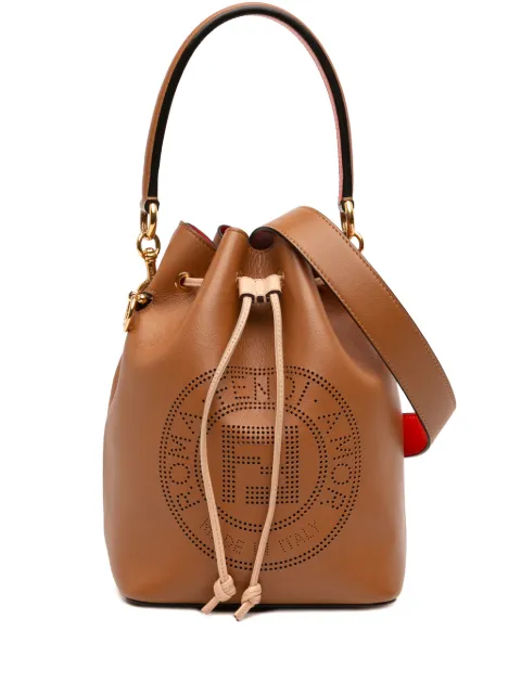 Fendi Pre-Owned 2010-2025 Small Perforated Leather Mon Tresor Bucket Bag satchel