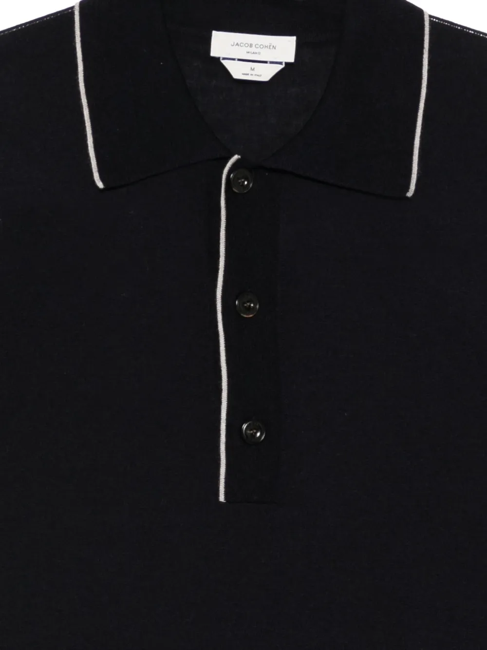 Jacob Cohën Poloshirt met contrasterende afwerking Zwart