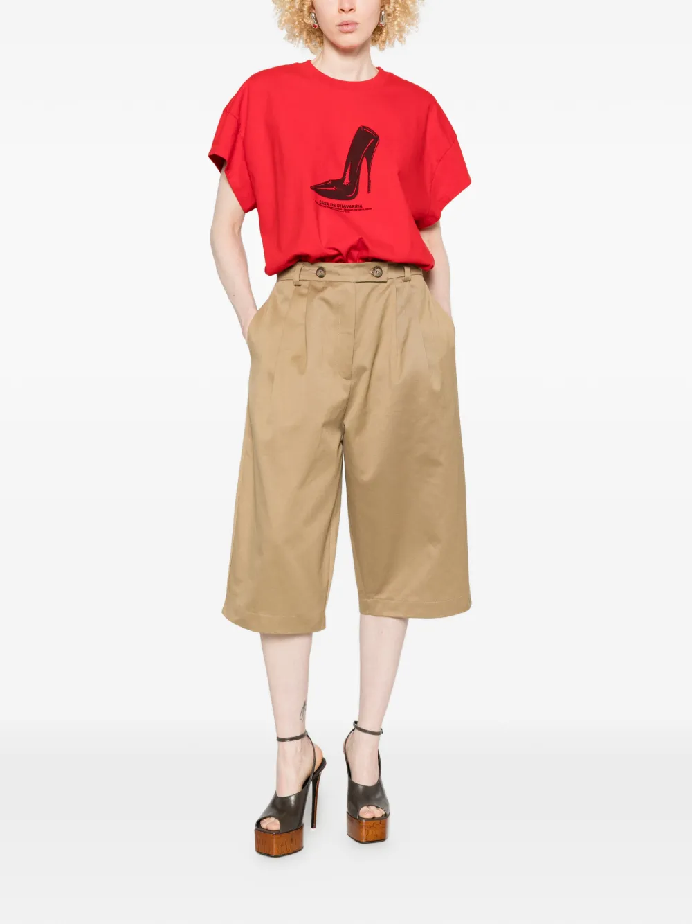 Willy Chavarria T-shirt met logoprint Rood