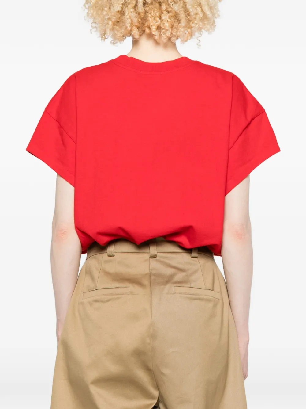 Willy Chavarria T-shirt met logoprint Rood