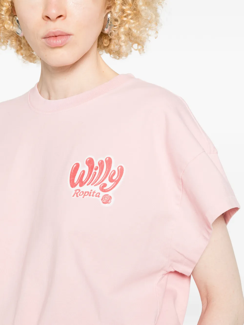 Willy Chavarria Logo-print Bodysuit in Pink, view 5