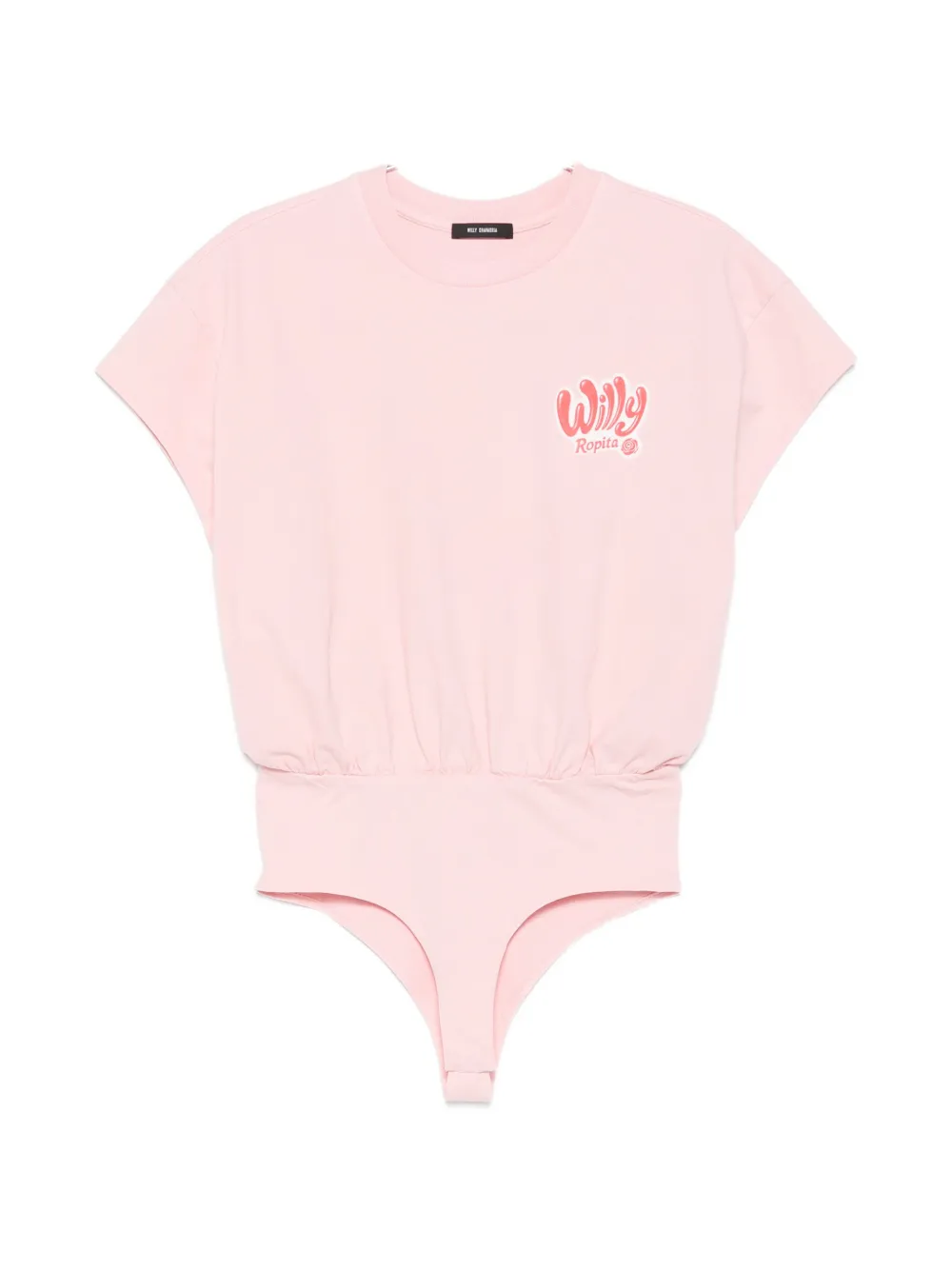 Willy Chavarria logo-print bodysuit - Rosa
