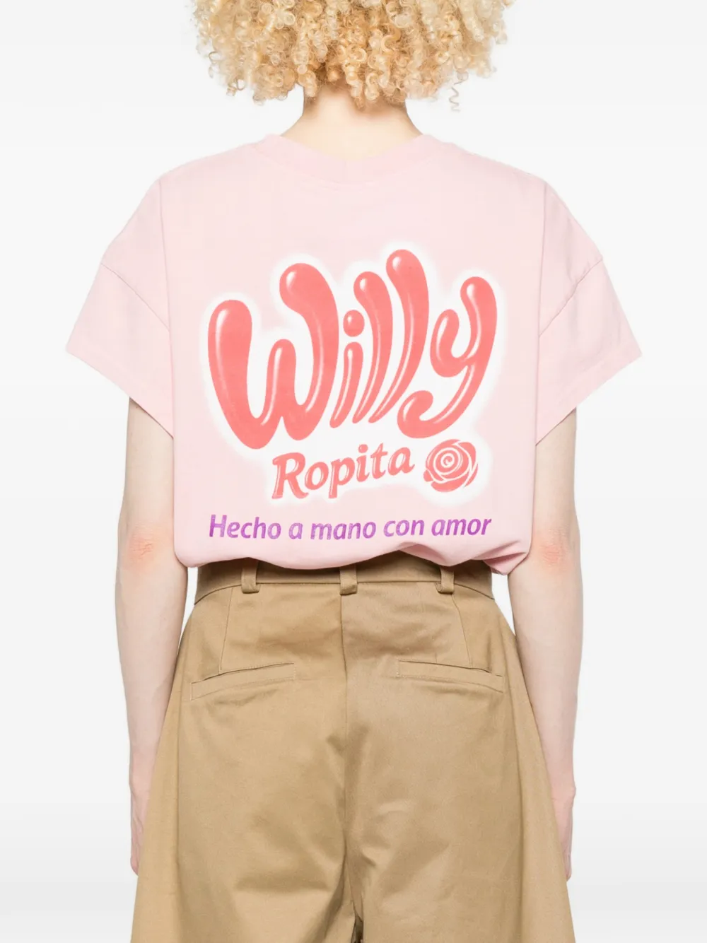 Willy Chavarria Logo-print Bodysuit in Pink, view 4