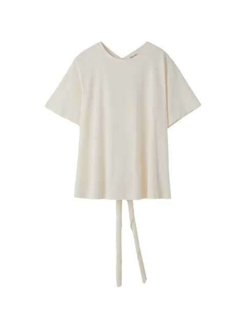 Recto open-back scarf-detail T-shirt