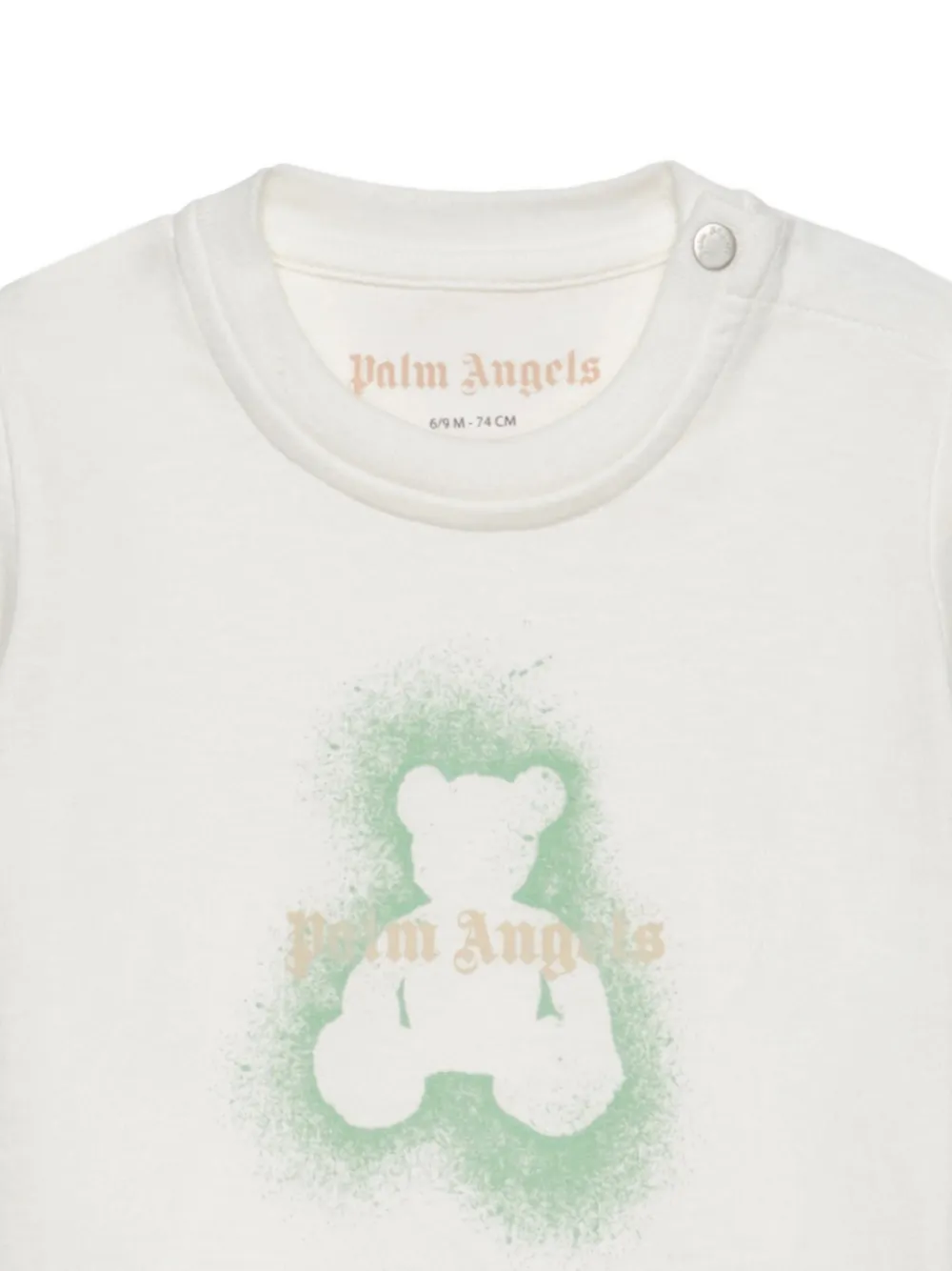 Palm Angels Kids T-shirt met grafische beerprint Beige
