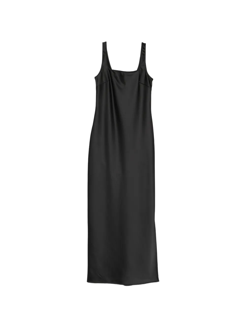 Manuel Ritz square-neck slit dress - Nero