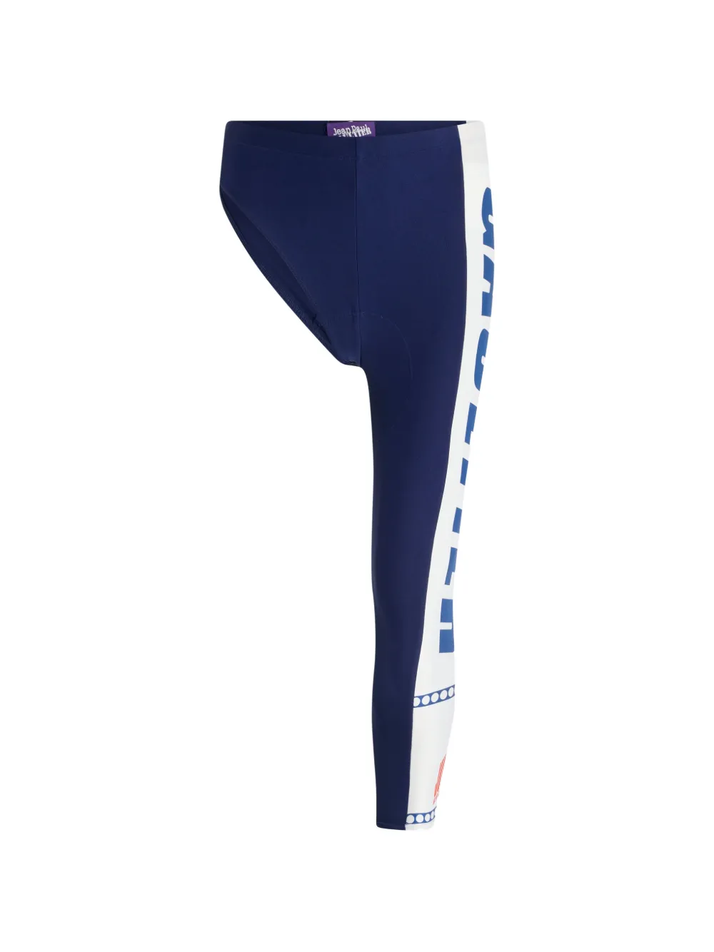 Jean Paul Gaultier Asymmetrische Radlerhose mit Print - Blau