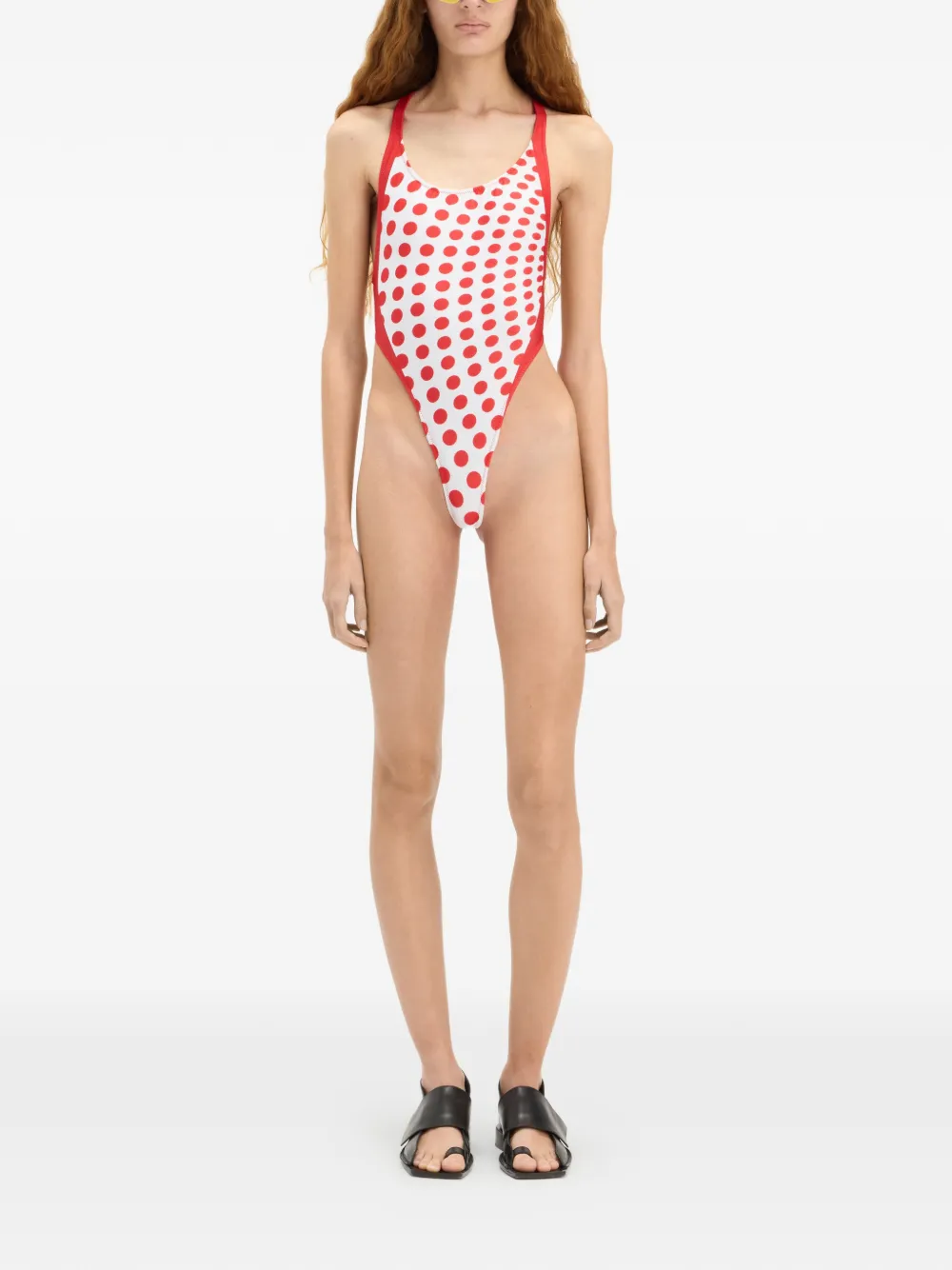  Jean Paul Gaultier Polka Dot Swimsuit - Red 