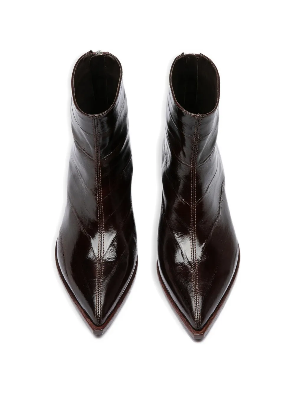 Officine Creative Noelie DD 109 enkellaarzen met puntige neus Bruin