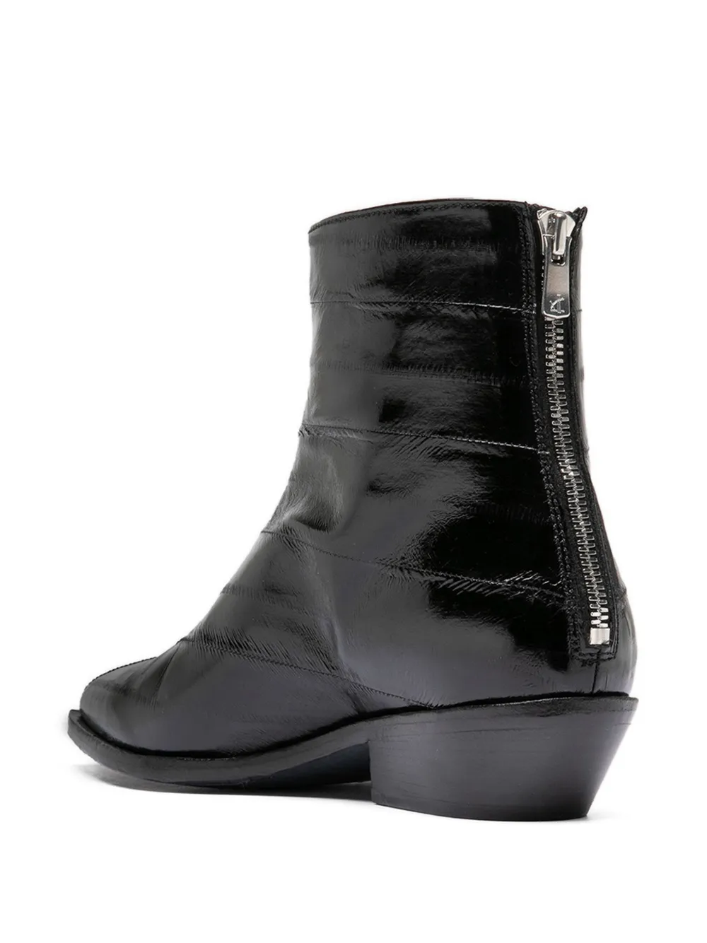 Officine Creative Noelie DD 109 laarzen met puntige neus en rits Zwart