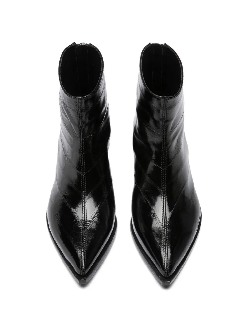 Officine Creative Noelie DD 109 laarzen met puntige neus en rits Zwart