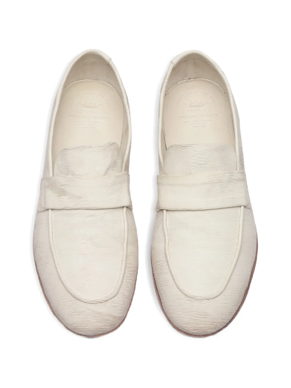 Officine Creative Blair loafers met bandje Beige