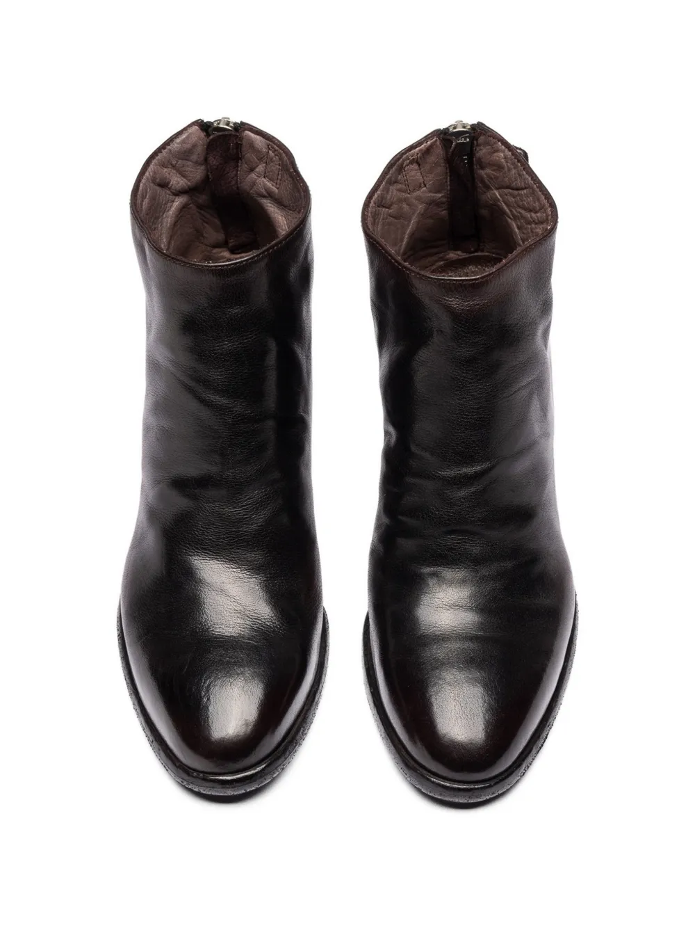 Officine Creative Delice 001 enkellaarzen met rits Zwart