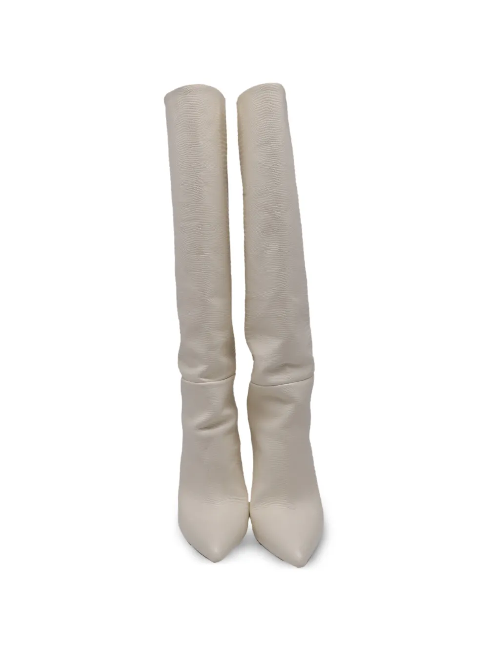 Paris Texas lizard-embossed boots - Nude