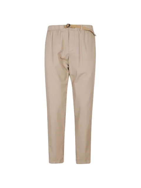 White Sand belted elasticated-waistband trousers