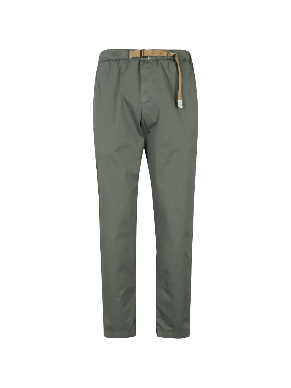 White Sand belted elasticated-waist trousers - Verde