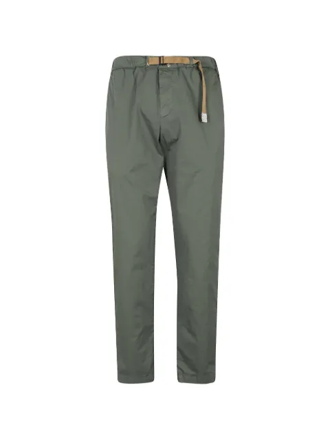White Sand belted elasticated-waist trousers