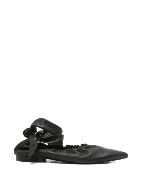 Uma Wang pointed-toe ankle-tie ballet flats