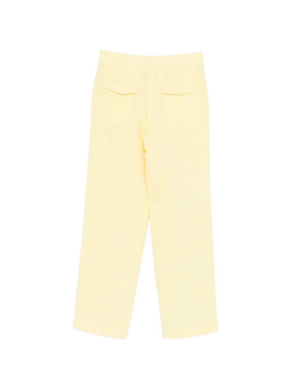  Manuel Ritz Pantalones Planos En El Frente - Amarillo 