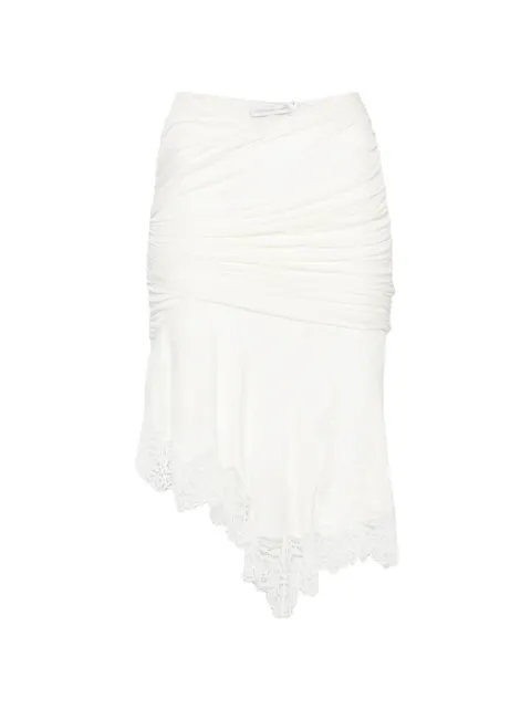 Christopher Esber lace-trim gathered mini skirt