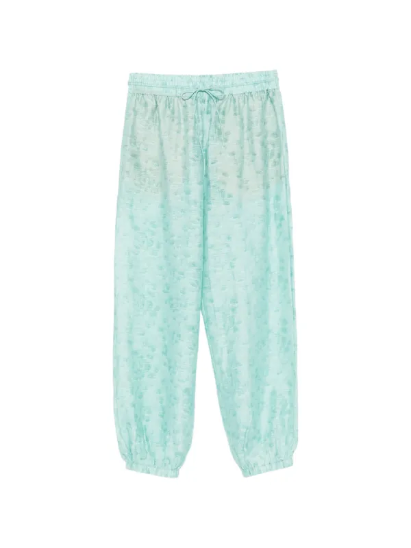 Christopher Esber Light Leak Jacquard Trousers in Green