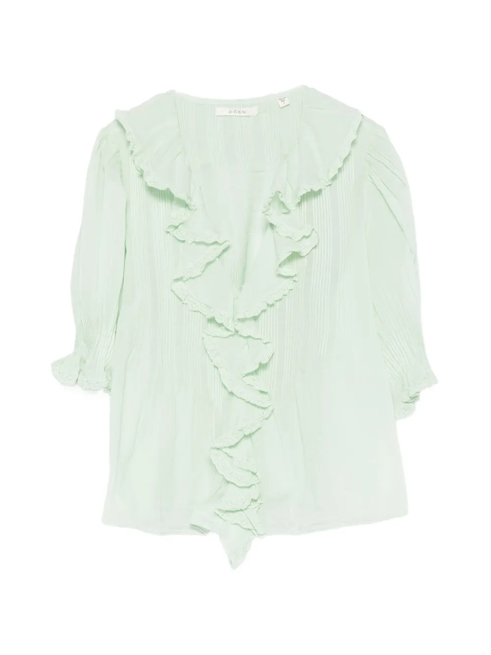 DÔEN Henri ruffled blouse - Verde