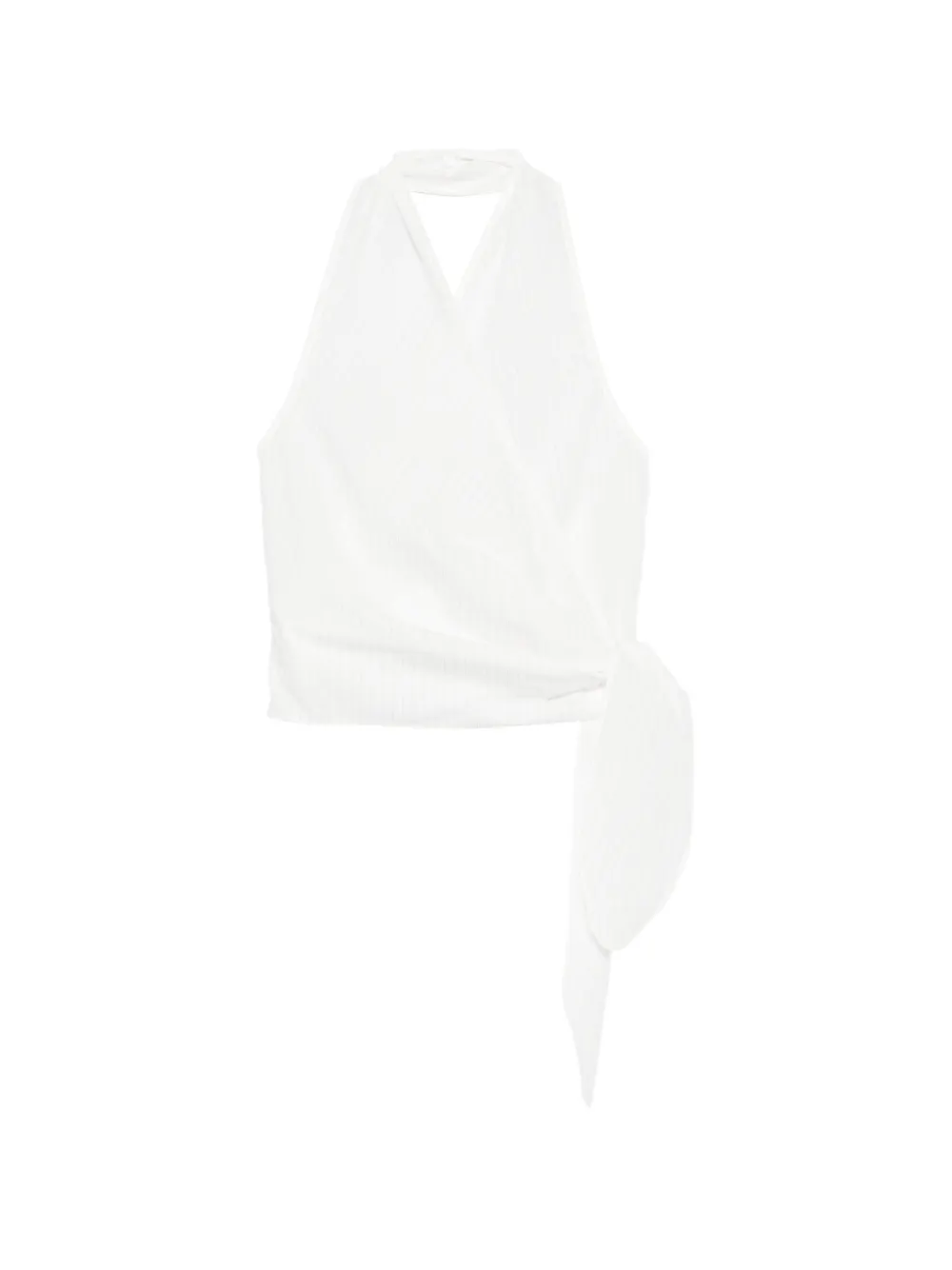 St. Agni pinstripe wrap top - Bianco