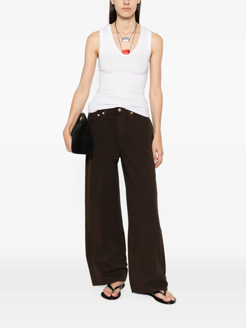 St. Agni Classic mid-waist canvas jeans Bruin