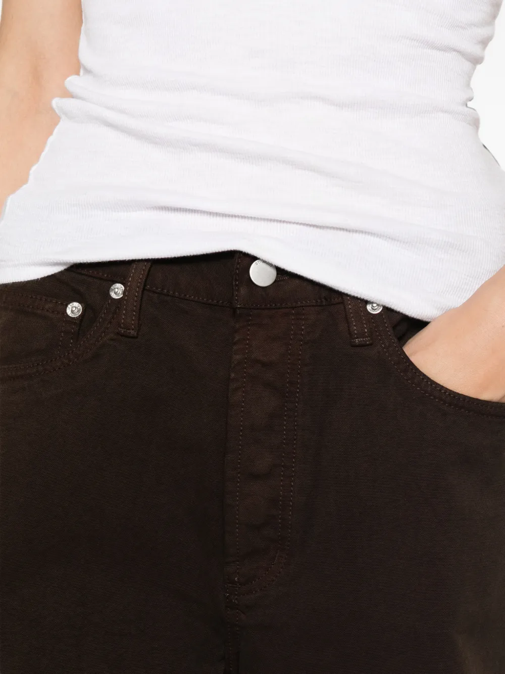 St. Agni Classic mid-waist canvas jeans Bruin