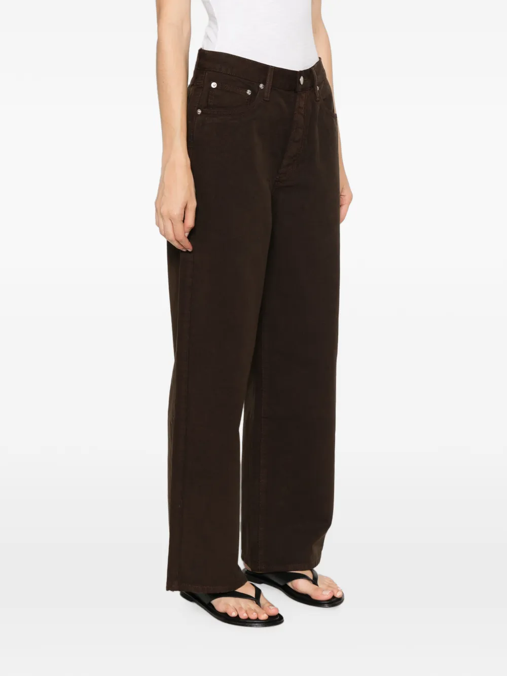 St. Agni Classic mid-waist canvas jeans Bruin