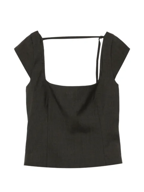 St. Agni top manga corta con cuello cuadrado