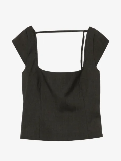St. Agni top manga corta con cuello cuadrado
