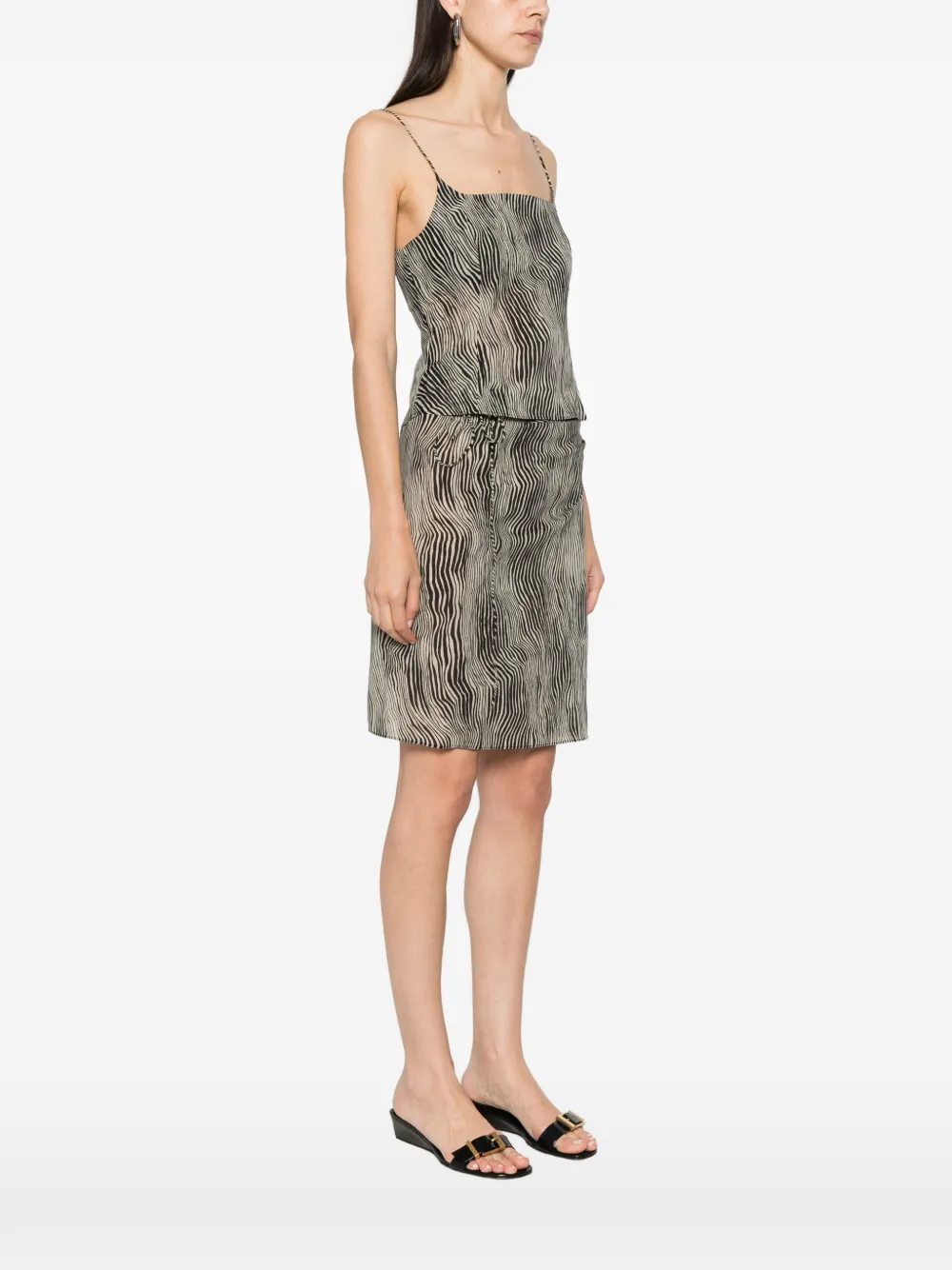 St. Agni Savannah zijden hemd Beige