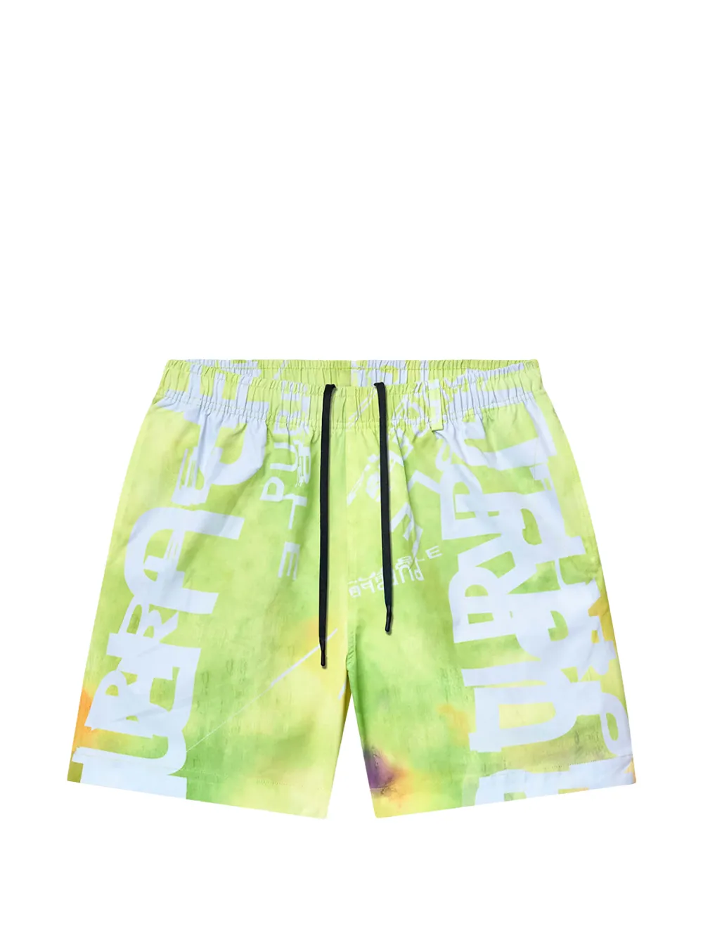 Purple Brand drawstring printed short - Verde