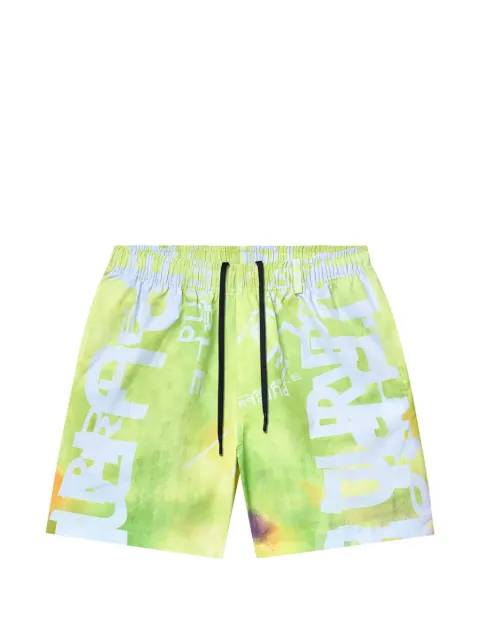 Purple Brand drawstring printed short