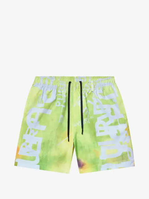 Purple Brand drawstring printed short