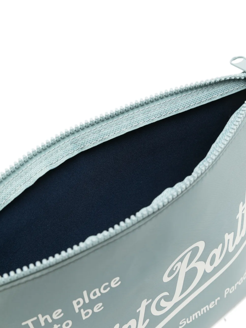 MC2 Saint Barth Clutch met logoprint Blauw