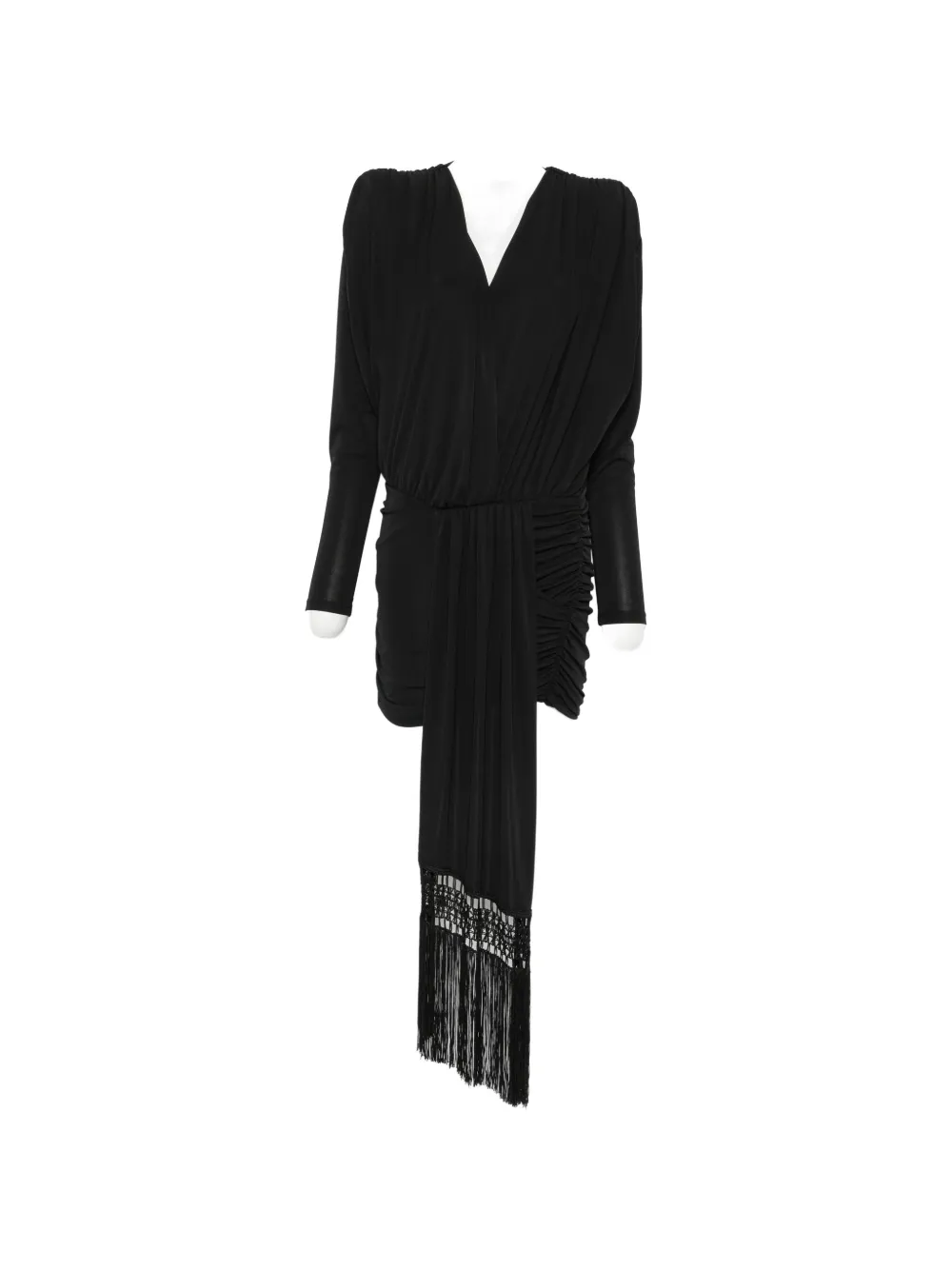 THE ANDAMANE Dalia ruched mini dress - Nero