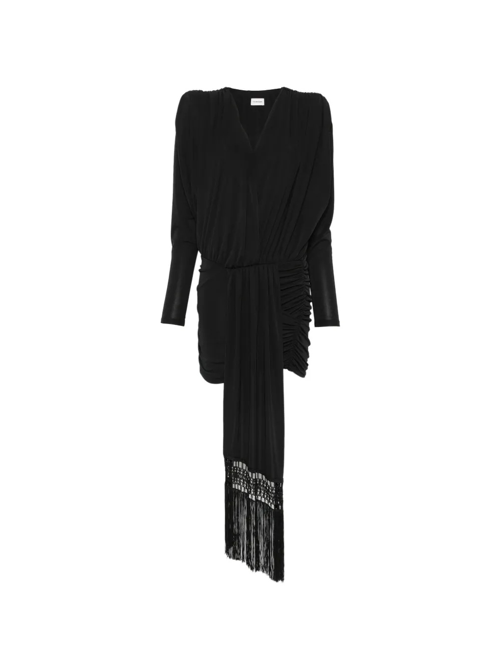 THE ANDAMANE Dalia ruched mini dress - Nero