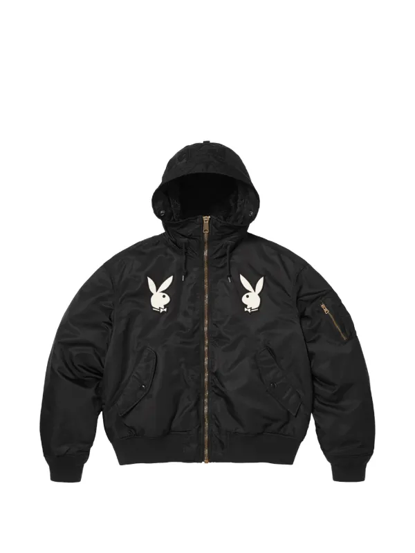 Supreme PLAYBOY Crew Jacket Black シュプリーム Supreme x Playboy