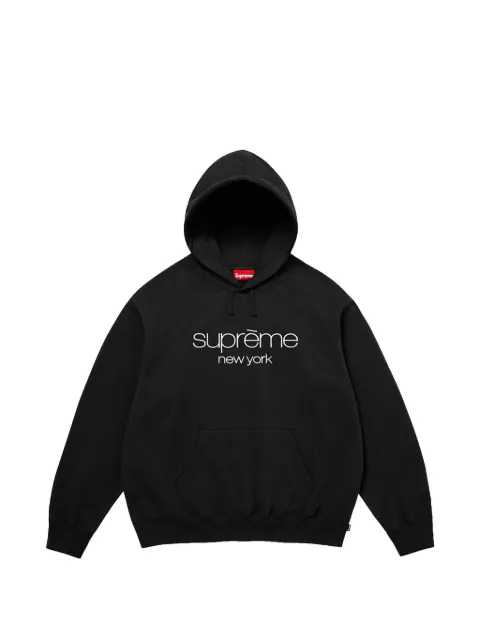 Supreme Classic logo-embroidered hoodie