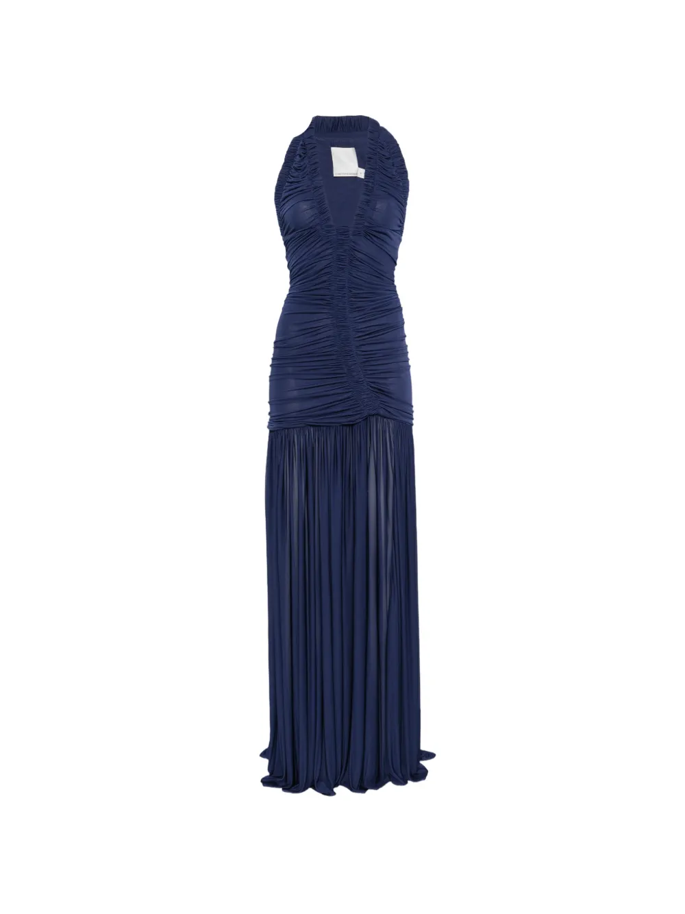 Christopher Esber Orion ruched V-neck maxi dress - Blue