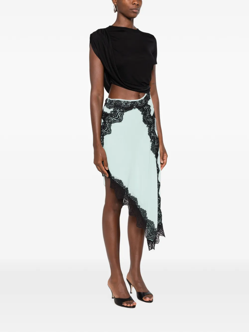 Christopher Esber Verve asymmetrische jurk Blauw