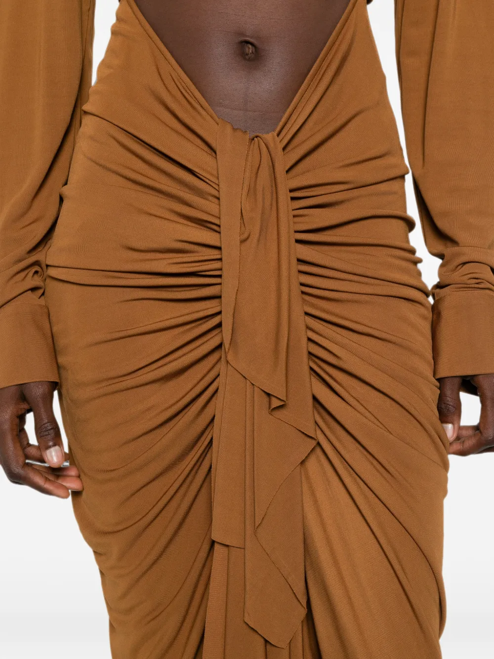 Christopher Esber Gedrapeerde maxi-jurk Bruin